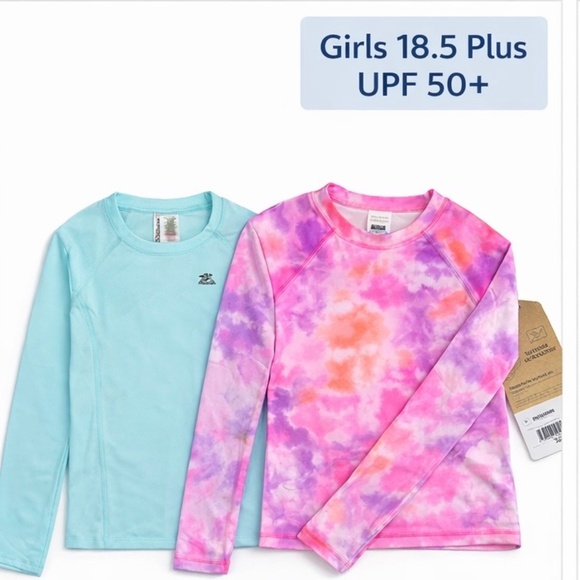 ZeroXposur Other - Girls Plus Size Rash Guard Bundle UPF 50 Long Sleeve Size 18.5